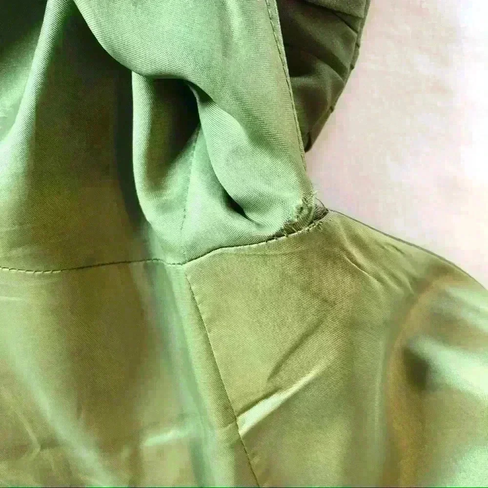 Green Ruched Mini Dress - Picture 8 of 8
